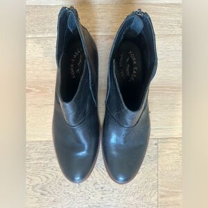 Kork-Ease Dark Leather Ankle Booties